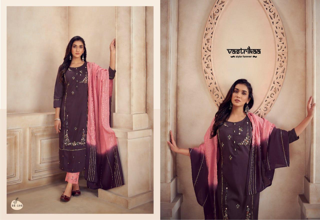  Mayra 1 Fancy Festive Wear Chinon Silk Readymade Suit Collection
